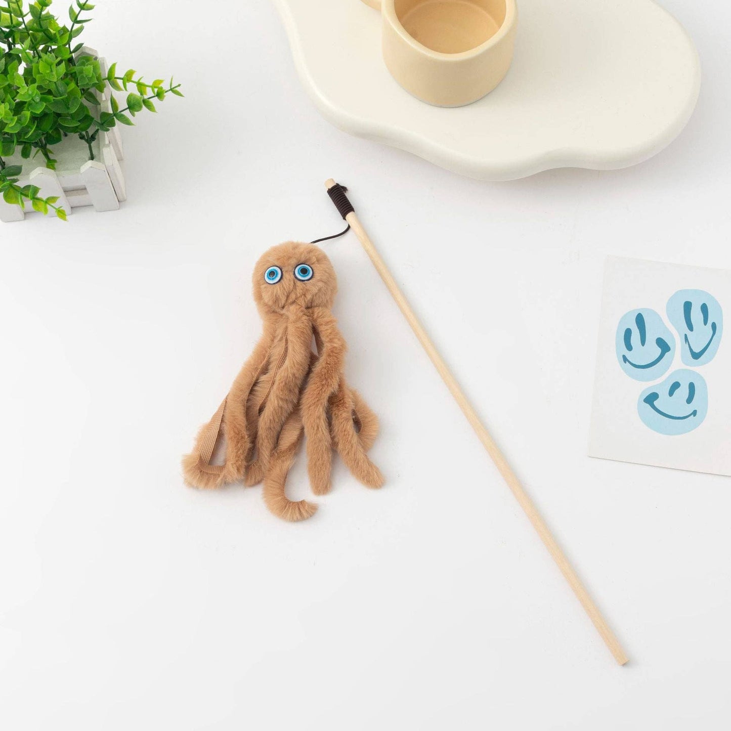 Moo - Octopus Cat Teaser Wand: Pink