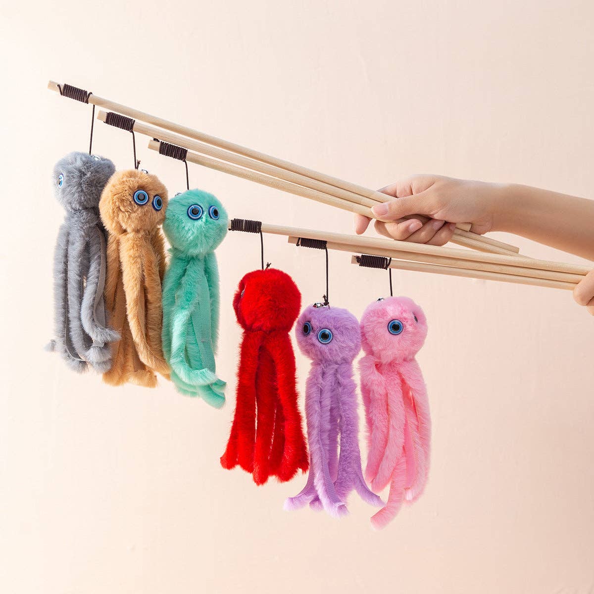 Moo - Octopus Cat Teaser Wand: Purple