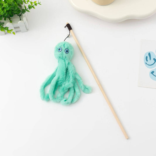 Moo - Octopus Cat Teaser Wand: Green