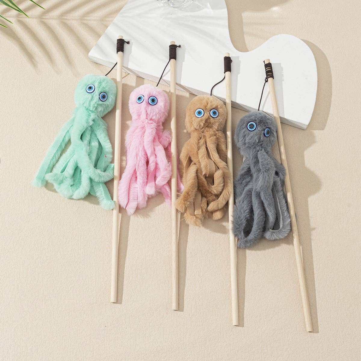 Moo - Octopus Cat Teaser Wand: Gray