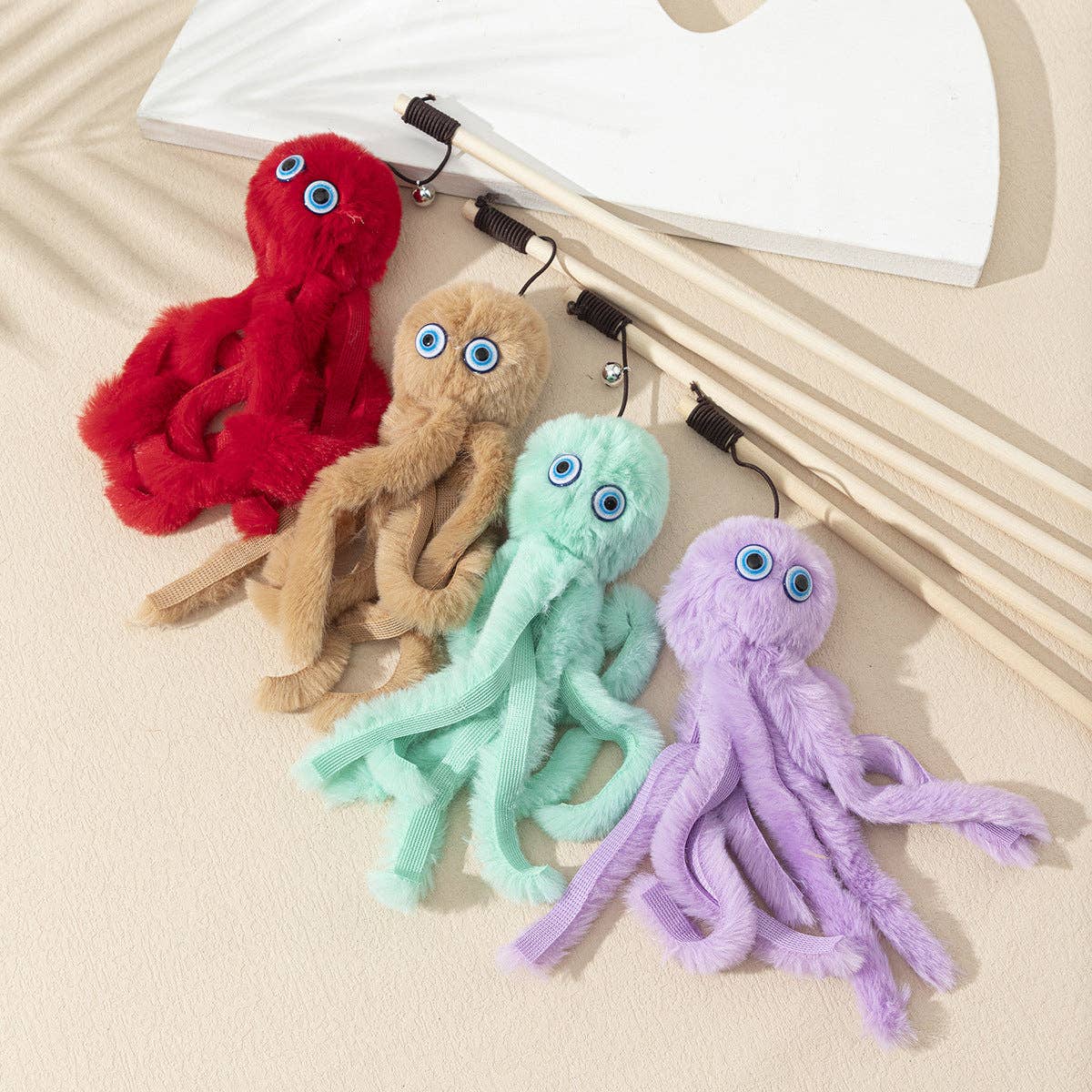Moo - Octopus Cat Teaser Wand: Red