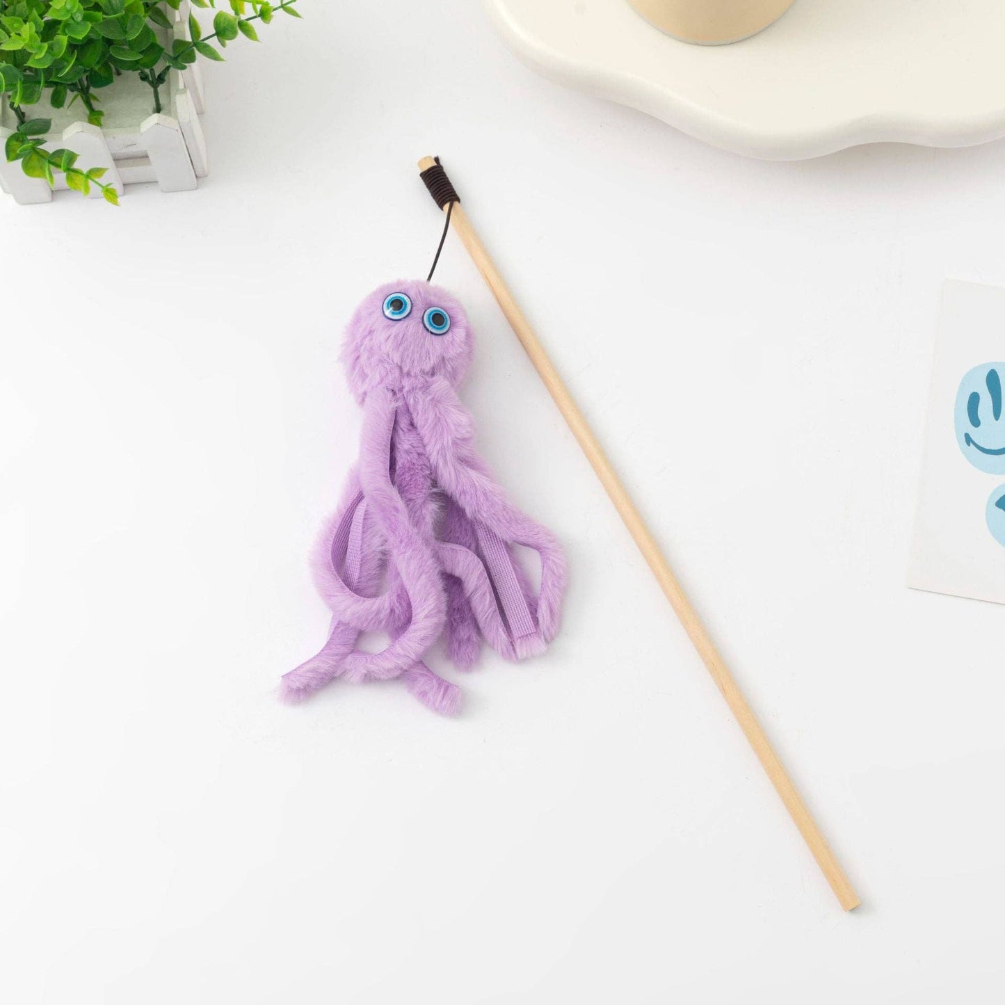 Moo - Octopus Cat Teaser Wand: Green