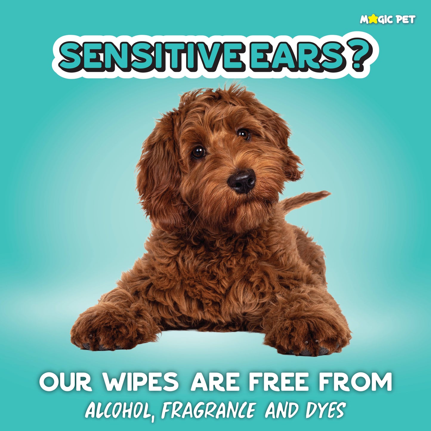 Magic Pet Hypoallergenic Cat & Dog Ear Cleaner Wipes 120 ct.