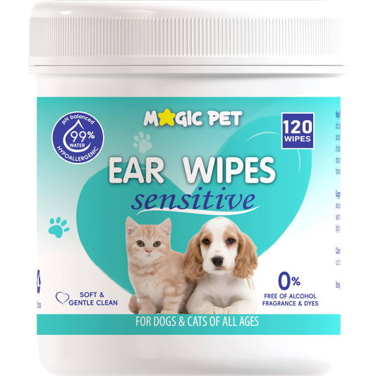 Magic Pet Hypoallergenic Cat & Dog Ear Cleaner Wipes 120 ct.